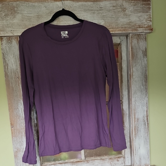 32 Degrees Purple Long Sleeve Tech T-shirt - Picture 1 of 3